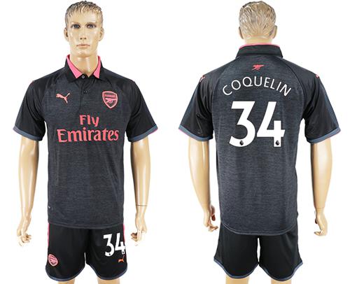Arsenal #34 Coquelin Sec Away Soccer Club Jersey - Click Image to Close
